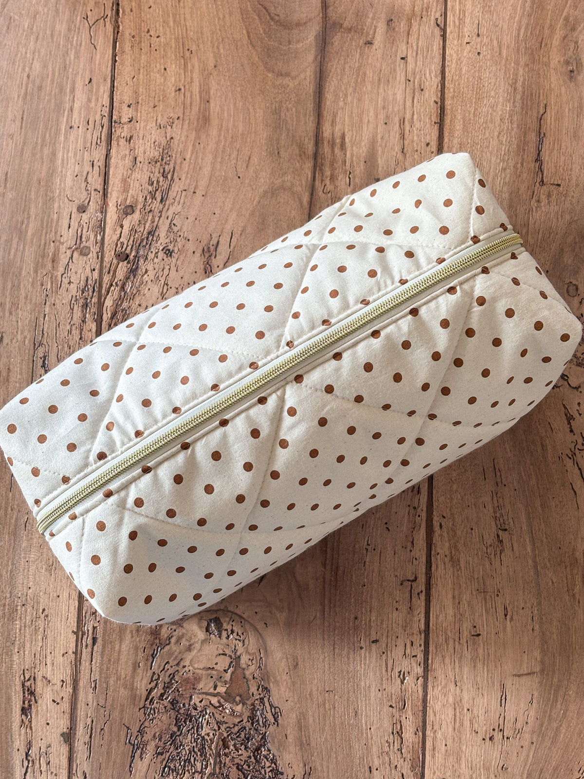 Trousse Dyson Airwrap - écrue pois marron Alma