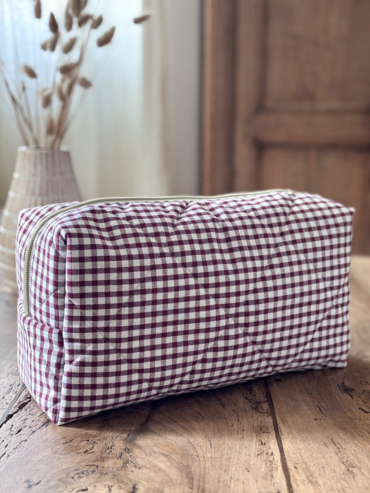 Trousse Dyson Airwrap - vichy chocolat Louise