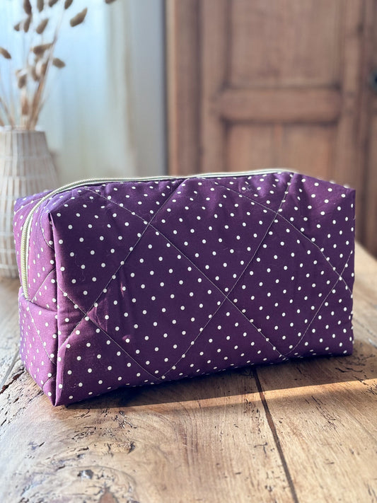 Trousse Dyson Airwrap - bordeaux pois écrus Garance
