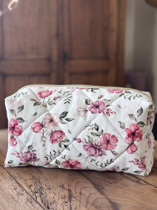 Trousse Alicia - trousse fleurie matelassée pour Dyson Airwrap et Shark Flexstyle