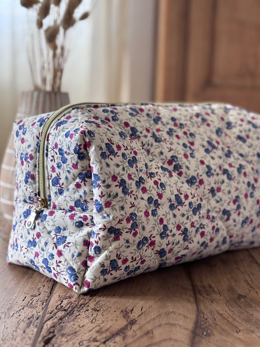 Trousse Juliette - trousse fleurie matelassée pour Dyson Airwrap et Shark Flexstyle