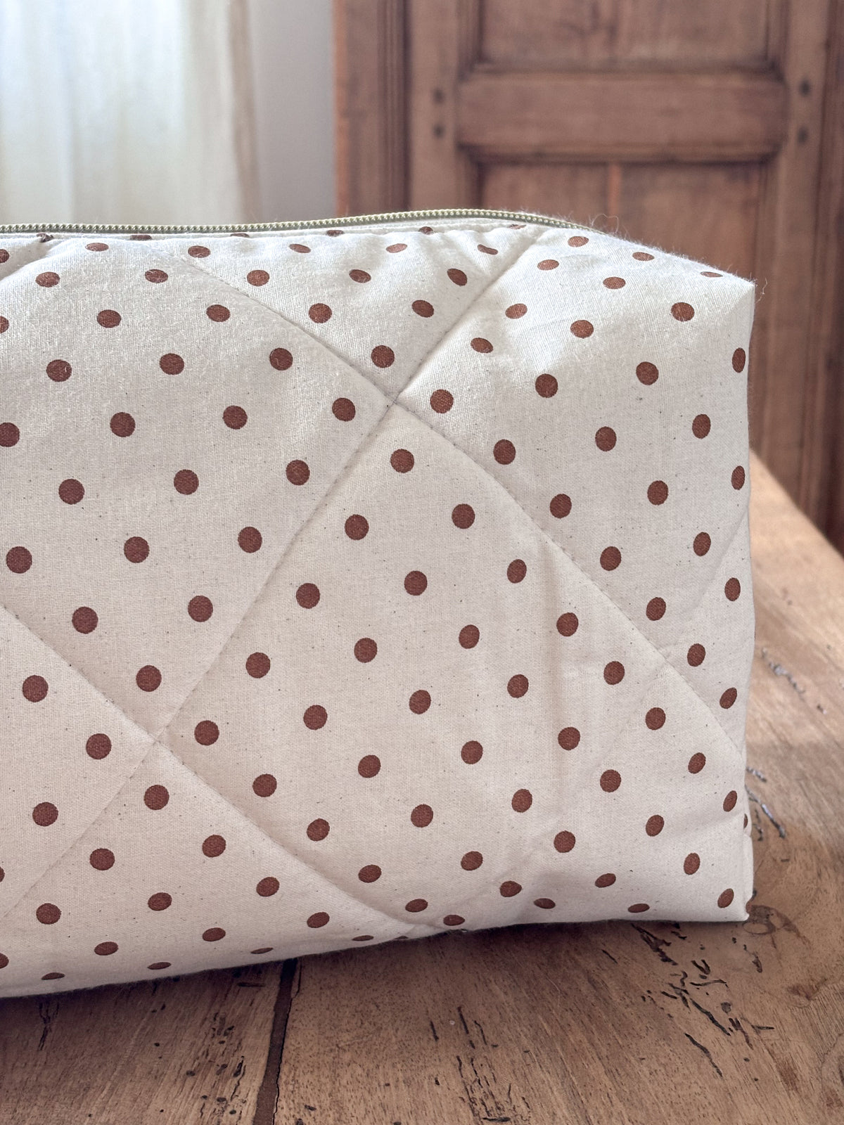 Trousse Dyson Airwrap - écrue pois marron Alma
