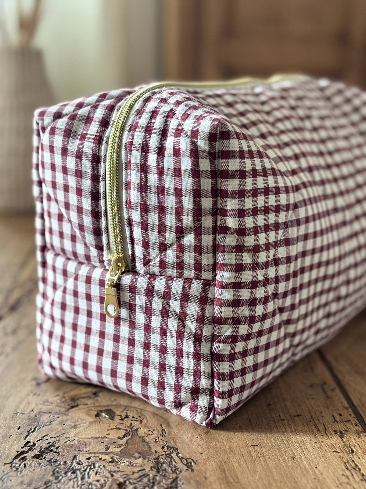 Trousse Dyson Airwrap - vichy chocolat Louise