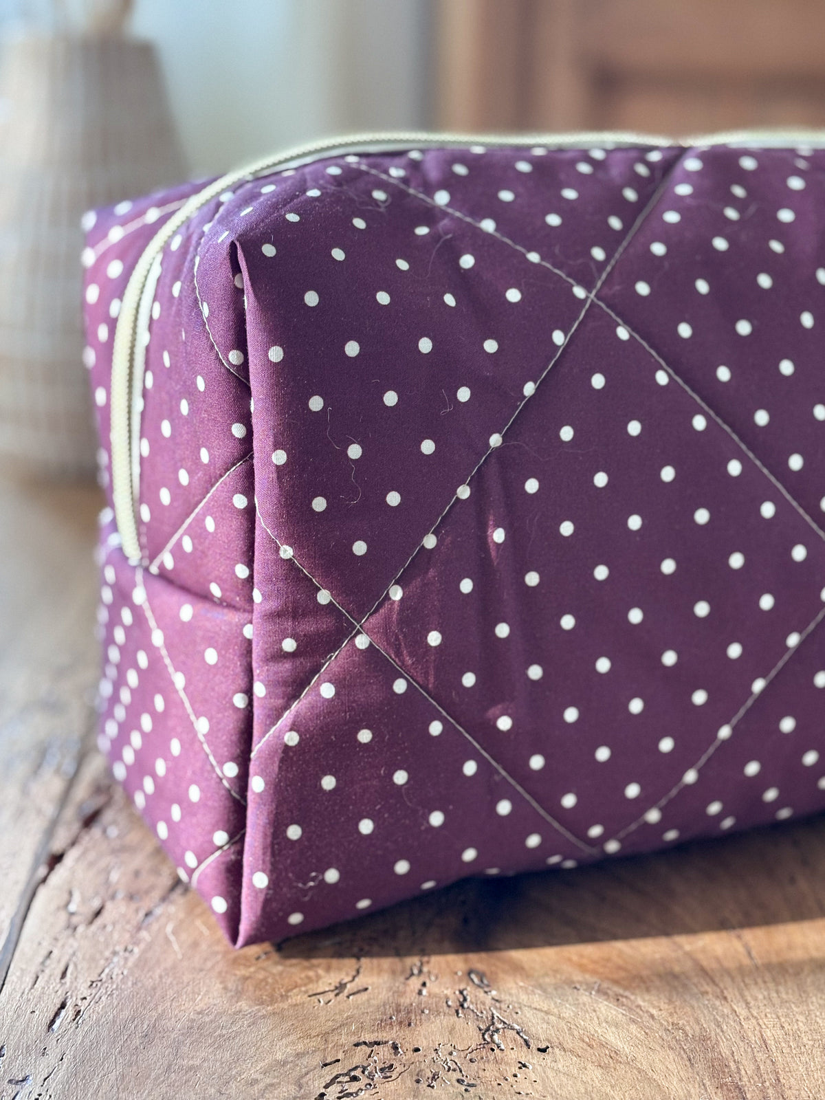 Trousse Dyson Airwrap - bordeaux pois écrus Garance