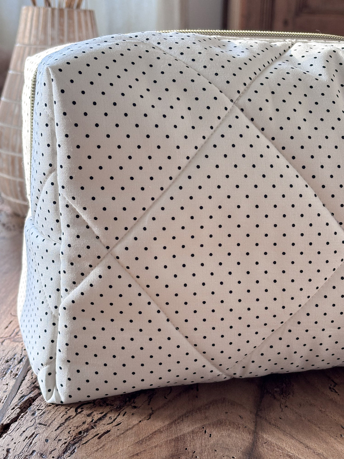 Trousse Dyson Airwrap - blanc pois noirs Margot