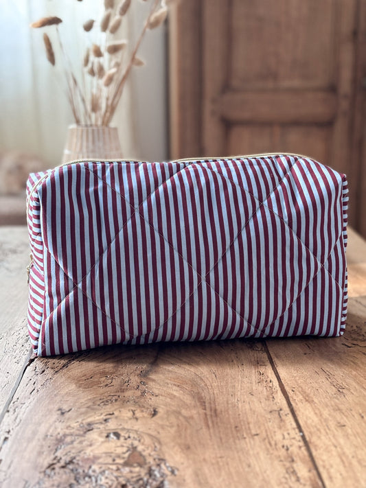 Quilted Pouch for Dyson Airwrap and Shark FlexStyle – Light Pink Gingham