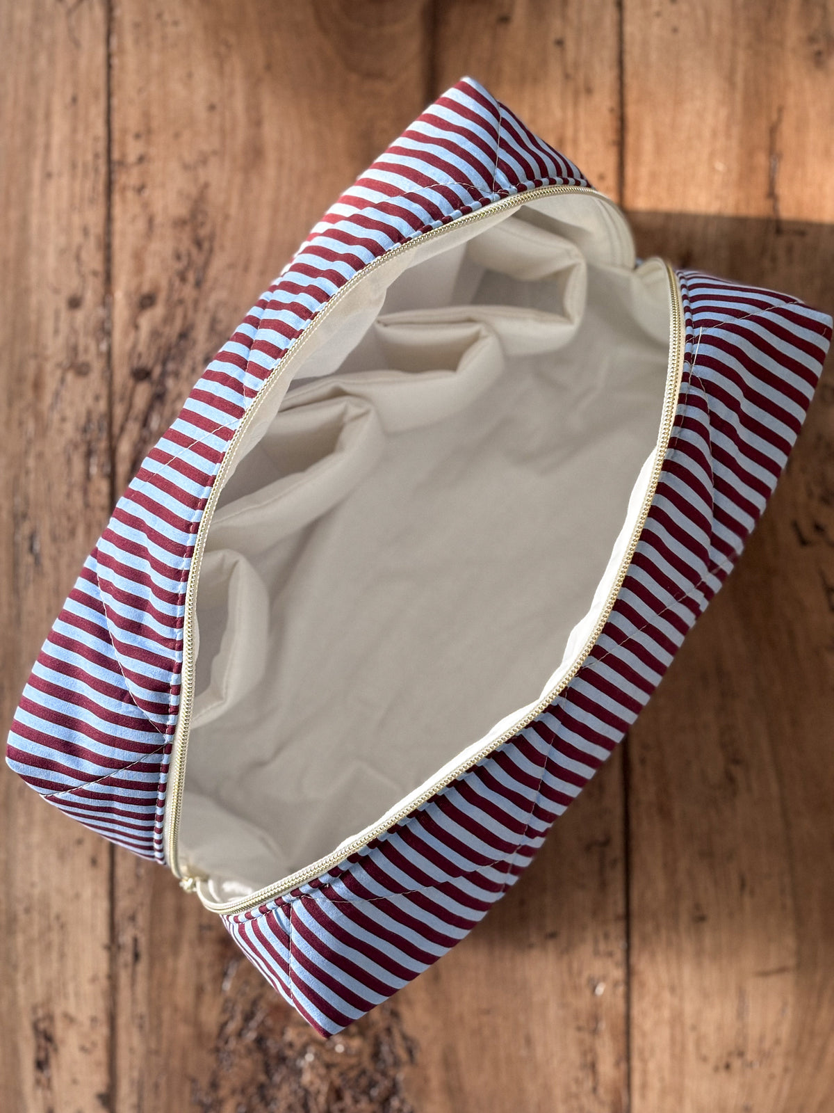 Quilted Pouch for Dyson Airwrap and Shark FlexStyle – Light Pink Gingham