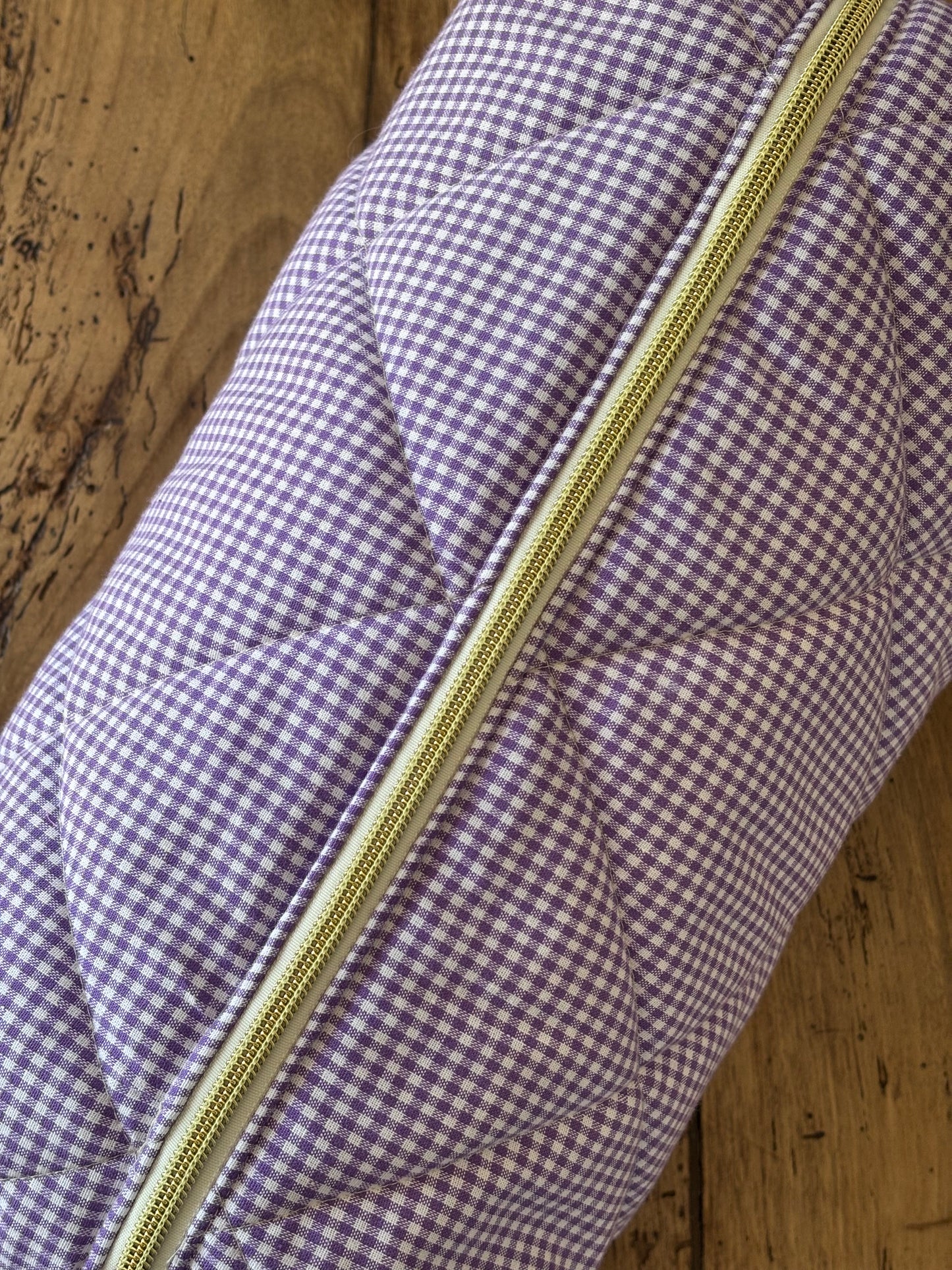 Quilted Pouch for Dyson Airwrap and Shark FlexStyle – Light Pink Gingham