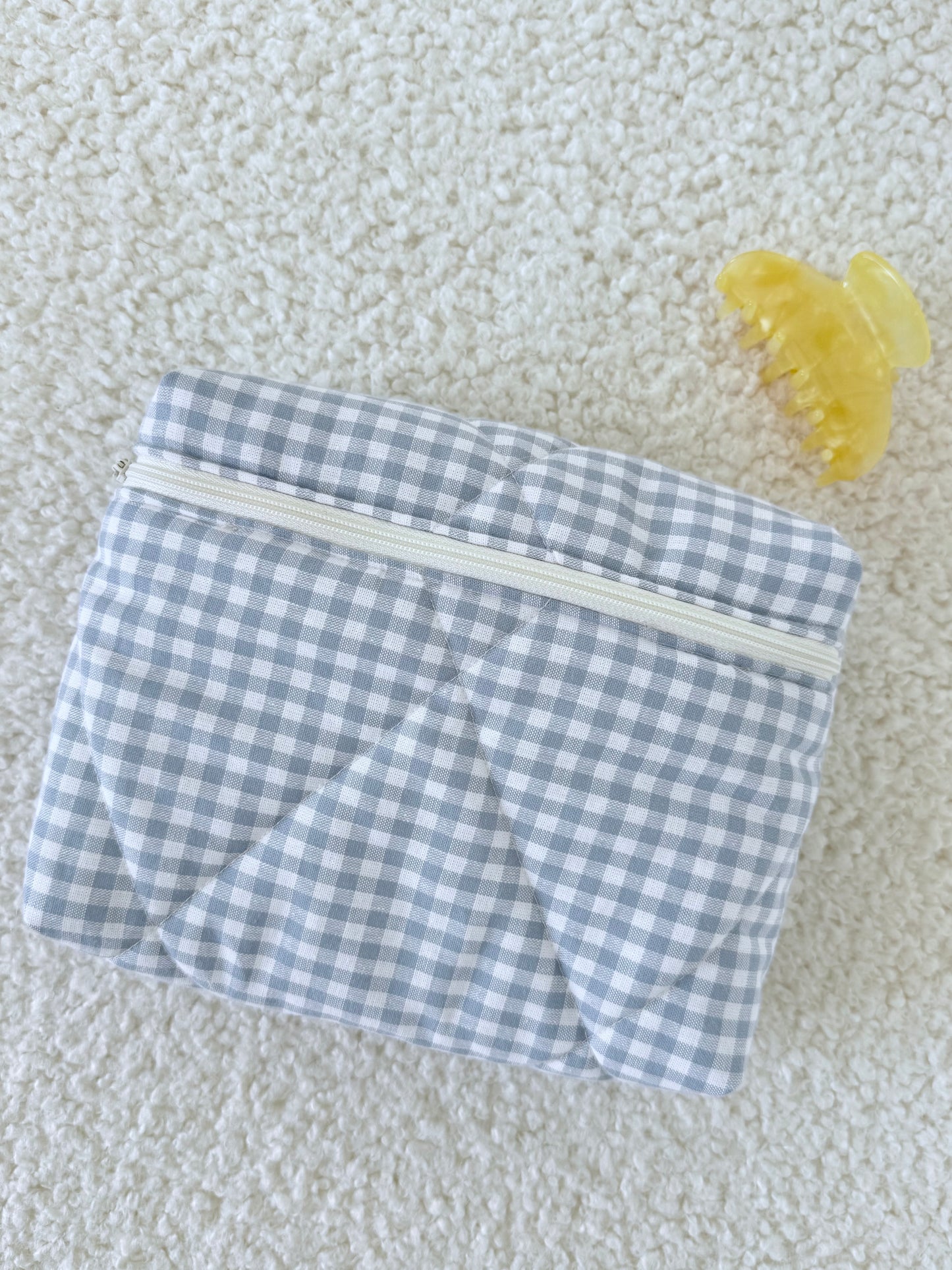 Pochette livre & liseuse Kindle Louise – Vichy bleu