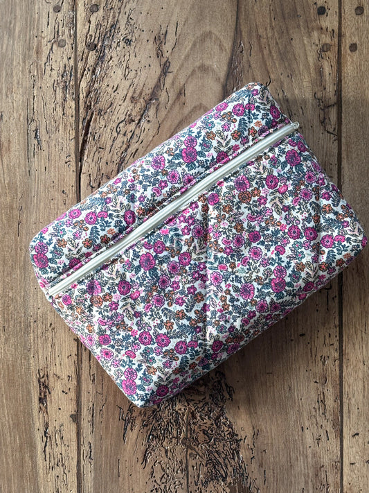 Pochette livre broché - fleurie Romane