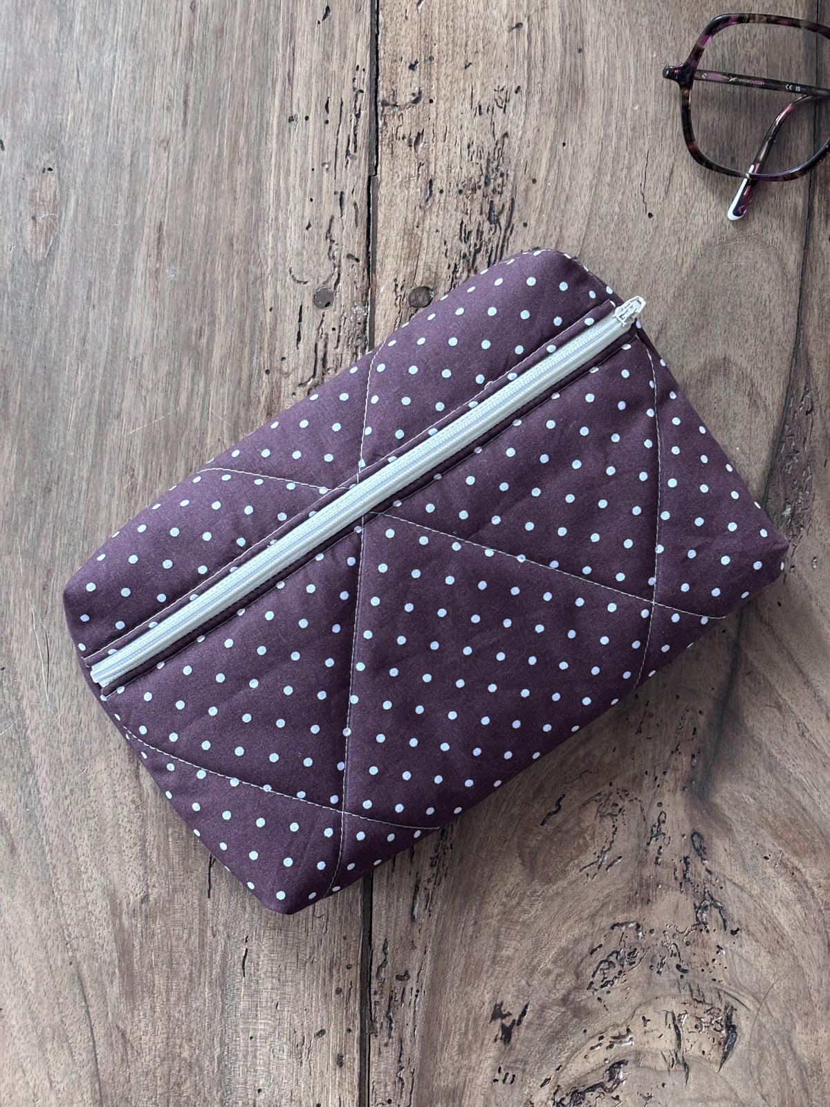 Pochette livre de poche - marron pois écrus Garance - Compatible Kindle
