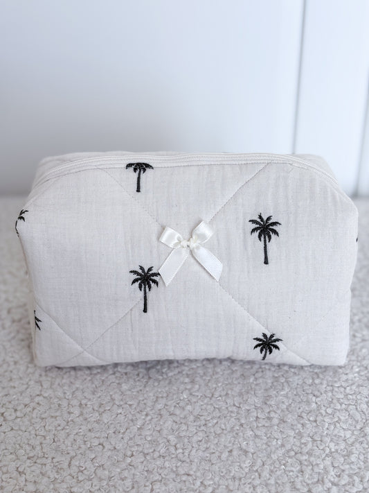 Trousse beauté matelassée brodée palmiers – Paloma