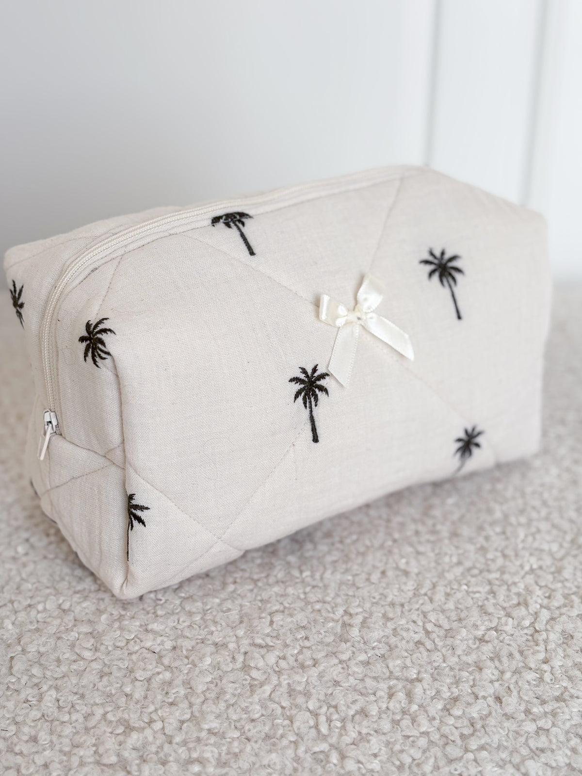 Trousse beauté matelassée brodée palmiers – Paloma