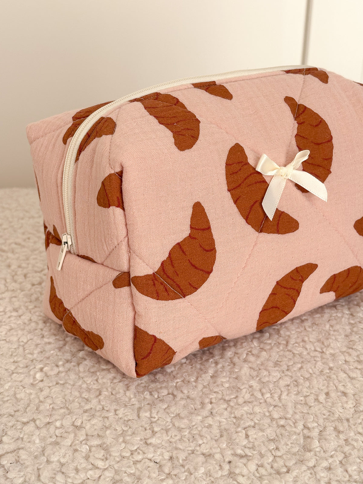Trousse beauté matelassée croissants  – Suzette