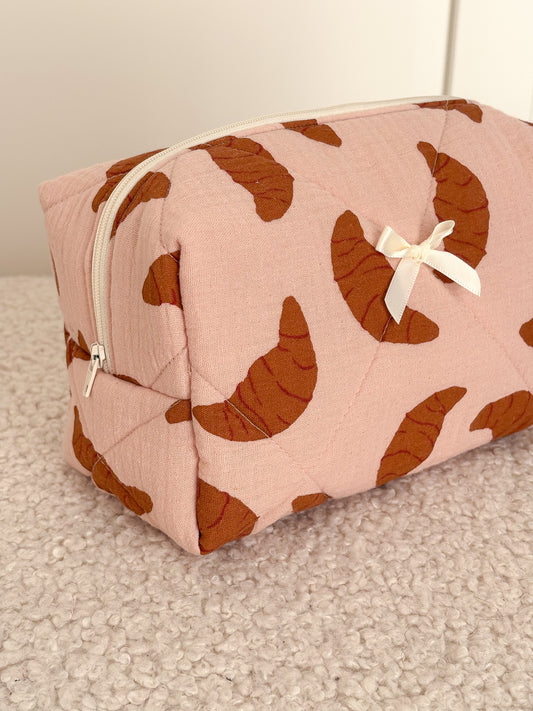 Trousse beauté matelassée croissants  – Suzette