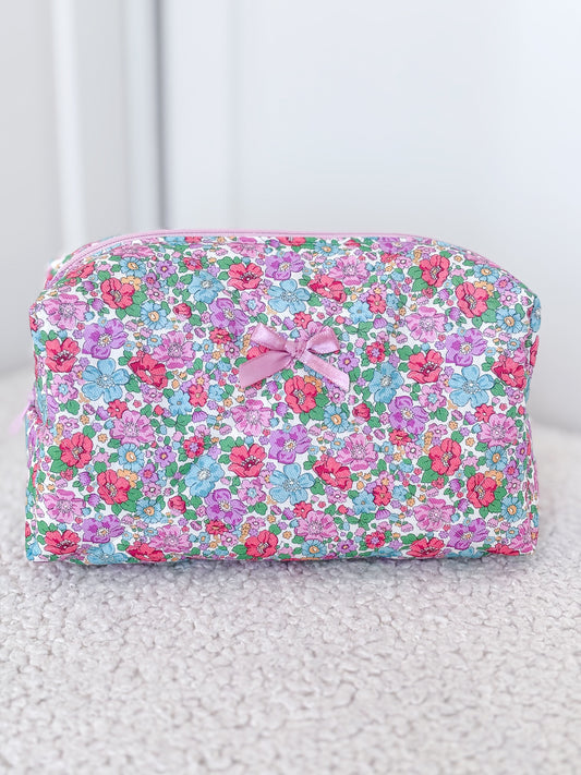 Trousse beauté matelassée fleurie – Iris
